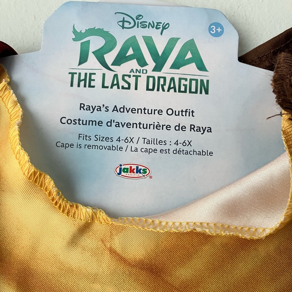NEW Disney Raya & The Last Dragon Adventure Dress Up/Halloween Costume Size 4-6X - Picture 3 of 6